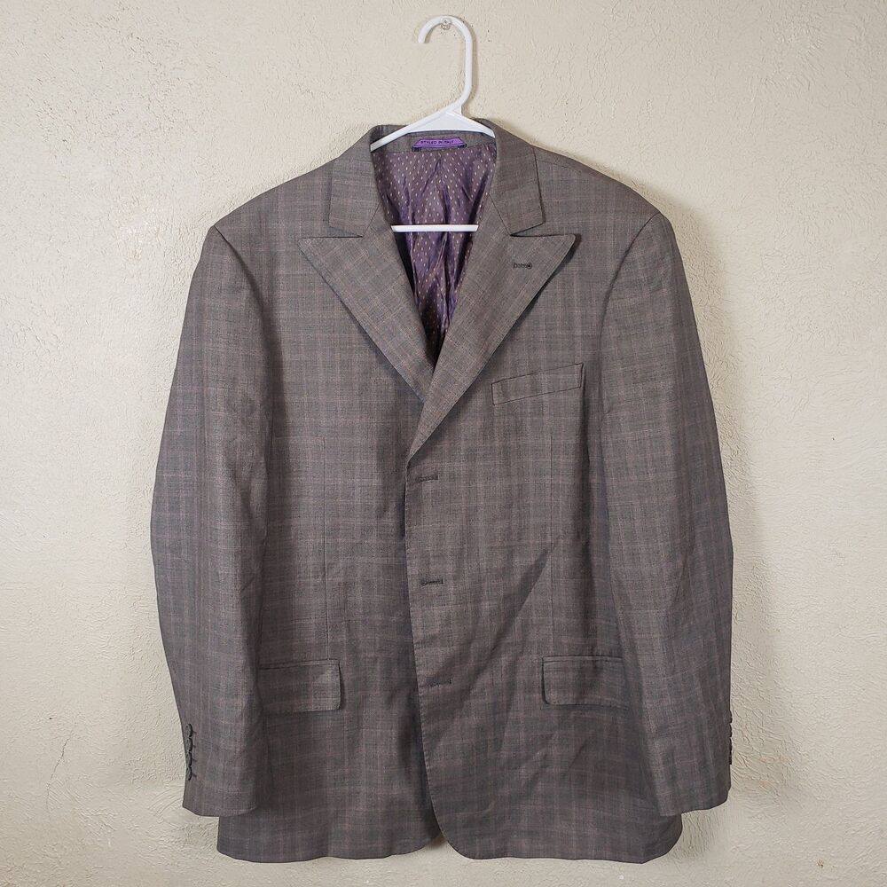Earvin Magic Johnson Suit Jacket Sport Coat Mens Grey Size Large